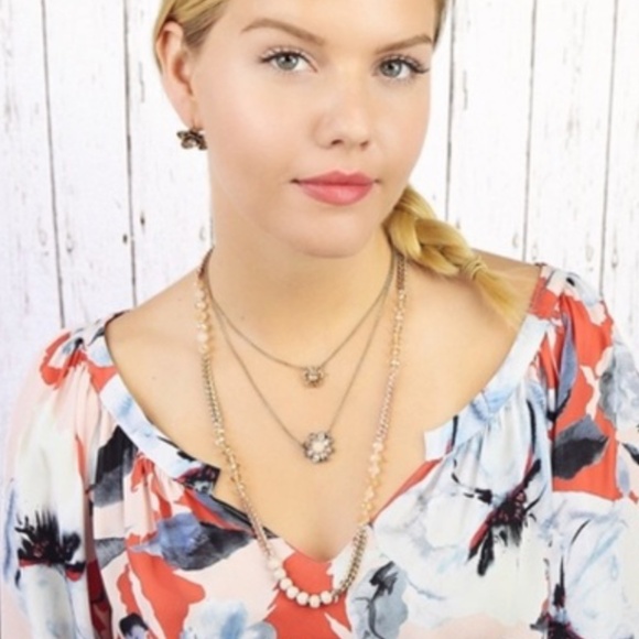 Chloe + Isabel Bead + Chain Multi-Wrap Bracelet Blush B079PH NEW in Dust Bag - Picture 4 of 8